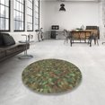 thumbnail image 4 of Ahgly Tapis d'Intérieur Lavable en Machine Carré Sépia Brun, 6 Pieds Carré, 4 of 7
