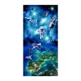 thumbnail image 2 of Astronaut Theme Beach Towel - Fun Printed Microfiber, Sandproof & Lightweight for Kids & Adults - 28x60 Inch, 2 of 3