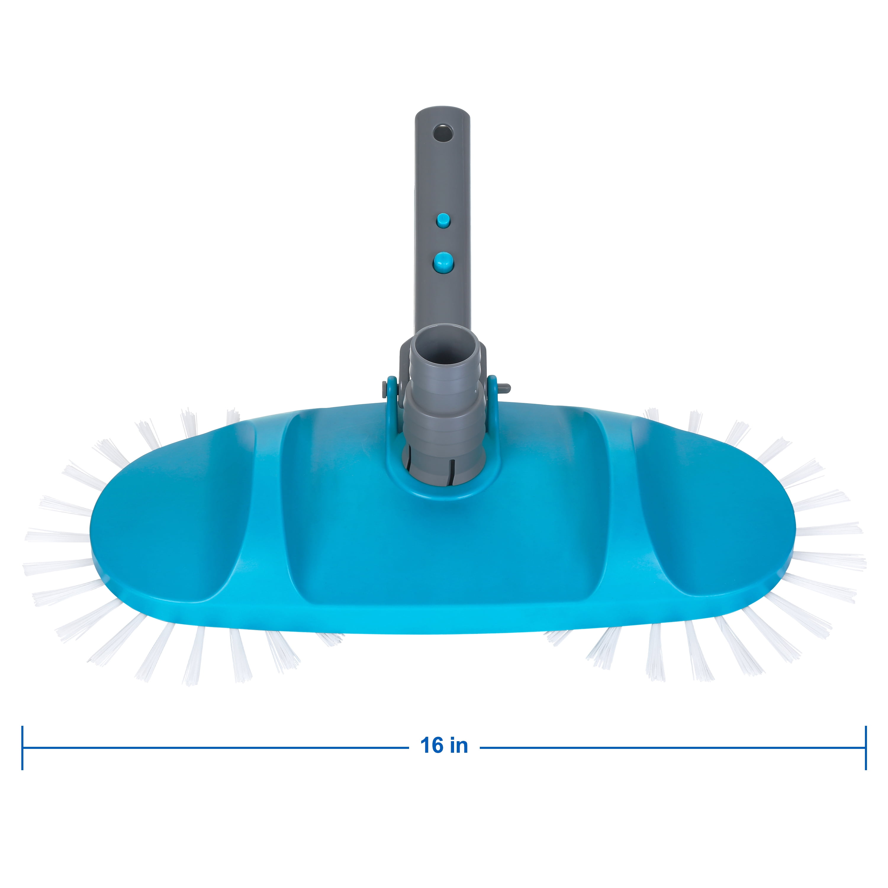 Tête d'aspirateur de piscine portable Mainstays bleu sarcelle et gris avec brosses rotatives - 2,51 lb.