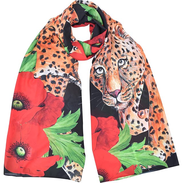 Anuschka Chiffon Scarf - Original Printed Artwork with Super-Soft & Lightweight 100% Polyester Fabric