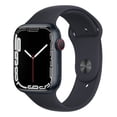 thumbnail image 1 of Remis à Neuf Apple Watch Series 7 Aluminium 45 mm (GPS + Cellulaire) Noir Minuit (Grade B), 1 of 4