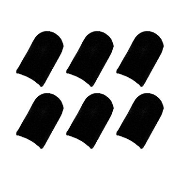 Unique Bargains Manchon de Doigt pour Manette de Jeu Mobile Manchon de Doigt et Pouce, Fibre de Carbone Anti-Sueur Noir, Lot de 6
