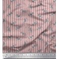 thumbnail image 1 of Soimoi Pink Moss Georgette Fabric Stripe & Wild Animal Print Sewing Fabric BTY 42 Inch Wide, 1 of 3