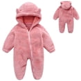 thumbnail image 1 of Adorable Barboteuse à Capuche à Manches Longues avec Fermeture Éclair pour une Tenue Douillette de Bébé, 1 of 5