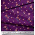 thumbnail image 3 of Soimoi Tissu en Coton Duck Feuilles et Imprimé Floral de Roses 1 Yard 42 Pouces de Large, 3 of 3