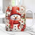 thumbnail image 1 of Meitianfacai Coffee Mug Ceramic Cup, Christmas Mug Inflated Snowman Mug, Santa Mug Press Puffy Design 15oz 11oz Coffe, 1 of 5