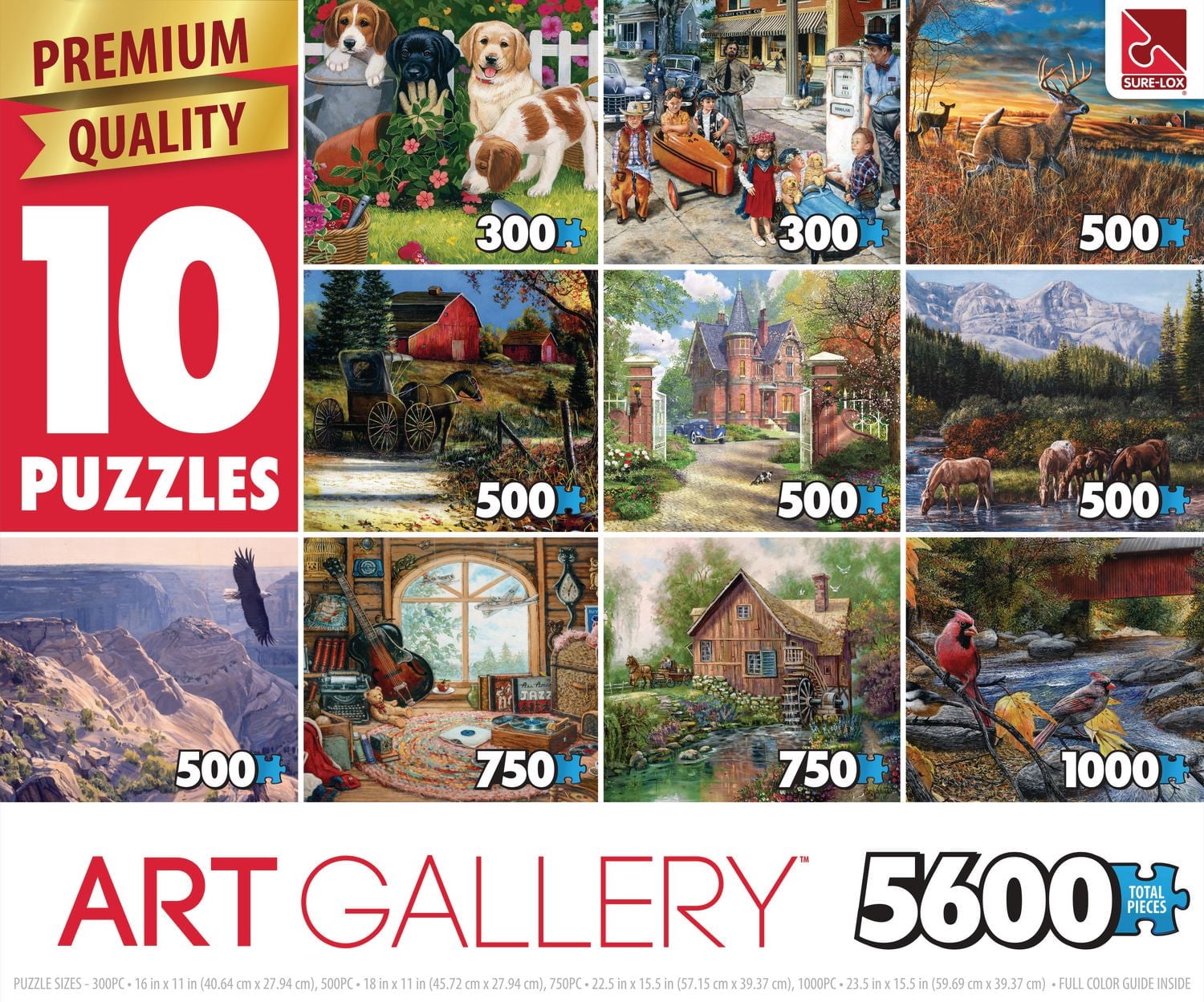Sure-Lox Art Gallery 10-in-1 Deluxe Puzzle Pack - Walmart.ca