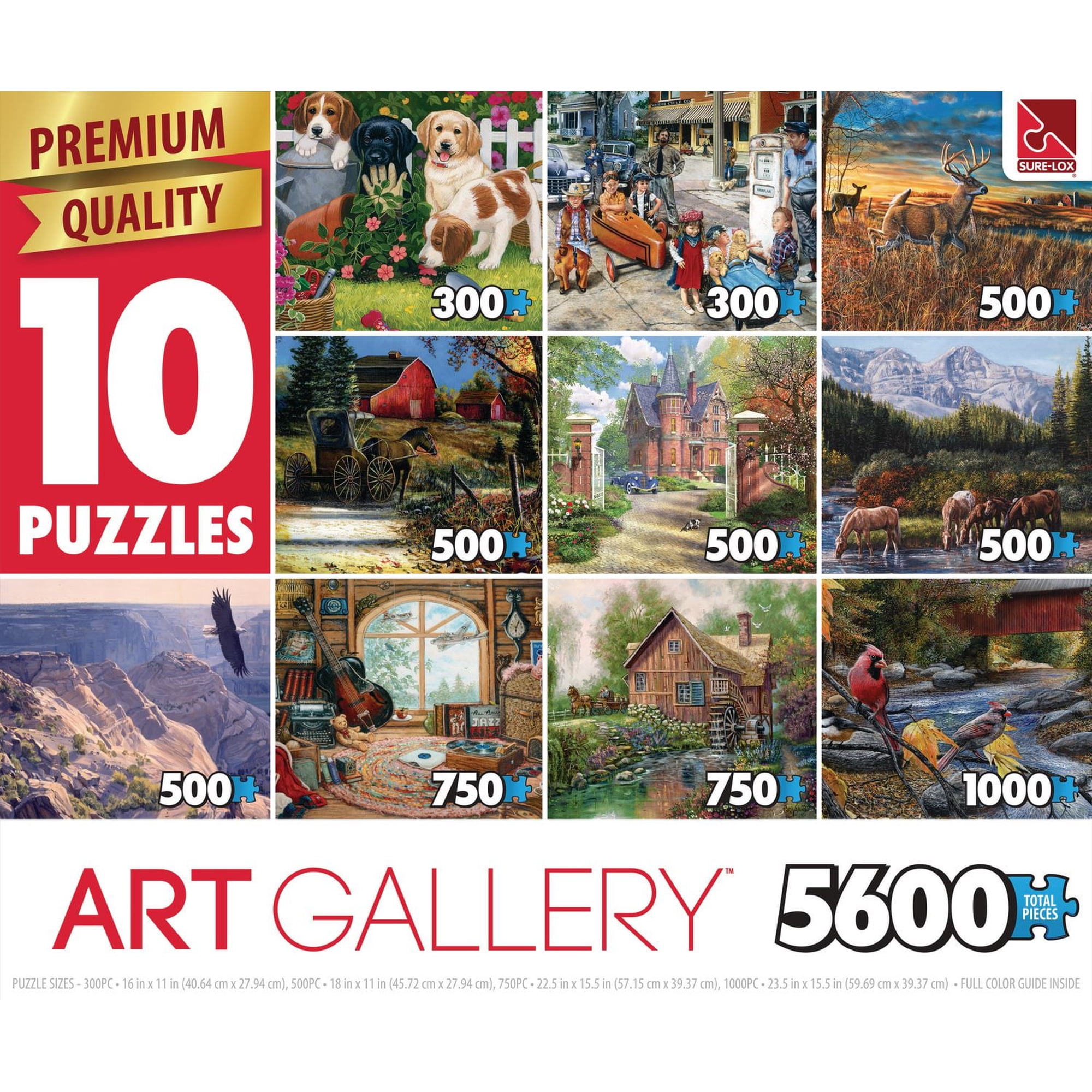 Sure-Lox Art Gallery 10-in-1 Deluxe Puzzle Pack - Walmart.ca