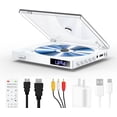 thumbnail image 1 of Mini DVD Players with USB Port, HDMI/RCA Output with Portable DVD Players for TV, Supports NTSC/PAL up to 1080P, USB Input Design, Include Rack and Remote Control, 1 of 7