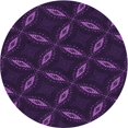 thumbnail image 1 of Ahgly Company Tapis Rond Lavable en Machine Intérieur Transitionnel Violet Profond, 7 Pieds Rond, 1 of 7