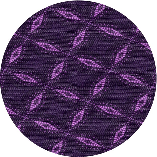 Ahgly Company Tapis Rond Lavable en Machine Intérieur Transitionnel Violet Profond, 7 Pieds Rond