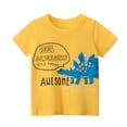 thumbnail image 1 of PMVFHDE T-Shirt Camouflage à Manches Courtes pour Garçons et Filles avec Imprimé Graphique, Col Rond, Haut Décontracté pour Enfants Design Unisexe, Séchage Rapide, Jaune, 1-2 Ans, 1 of 7