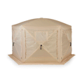 thumbnail image 4 of Clam Quick Set Pavillon Mobile Camping Extérieur Gazebo Auvent, Bronzage (2 Pack), 4 of 5