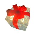 thumbnail image 3 of jifeng Christmas LED Lighted Gift Boxes with Bow Transparent Present Case for Christmas Red 15cm, 3 of 9