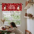 thumbnail image 2 of Cantonnières Rouges « Merry Noël » pour Fenêtres de Cuisine, Cantonnières Amusantes avec Père Noël Suspendu, Poche pour Tringle, Garnitures de Traitement de Fenêtre pour Cuisine/salon/chambre/salle de Bain, 54 Pouces X 18 Pouces, Neige Hiver Fête, 2 of 5