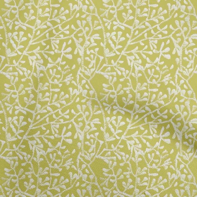 oneOone Cotton Cambric Lime Green Fabric Asian Block Sewing Material Print Fabric By The Yard 42 Inch Wide