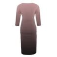 thumbnail image 4 of FAIWAD Robe de Maternité à Imprimé Dégradé pour Femmes, Manches 3/4, Extensible, Confortable, Allaitement, Col Rond, Robes Portefeuille, 4 of 4