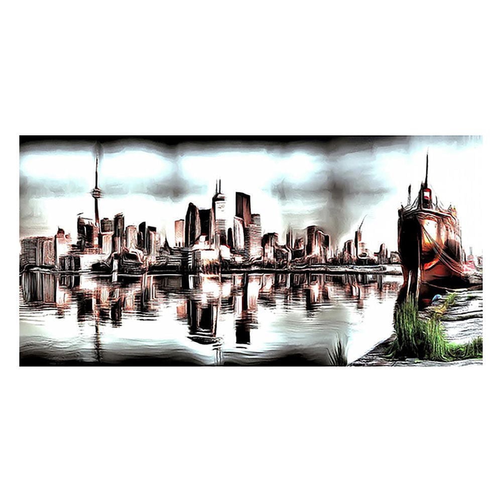 Tableau d'art en toile Design Art à motif de paysage abstract de Toronto