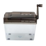 Langgg Shredder Small Hand Cranked Portable 1 Sheet Container Plastic for Household