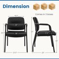 thumbnail image 3 of Costway Chaise de Salle d'Attente Sans Roues Ensemble de 6 avec Accoudoirs Intégrés pour Réception, 3 of 7