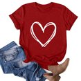 thumbnail image 4 of EGNMCR T-Shirts pour Femmes T-shirt à Col Rond Imprimé à Manches Courtes pour Femmes, Mode Décontractée, Coupe Ample, Hauts, 4 of 6