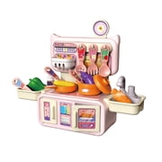 Drppepioner Interactive Kitchen Play Set Simulation Sink with Faucet Water Circulation Pretend Cooking Game