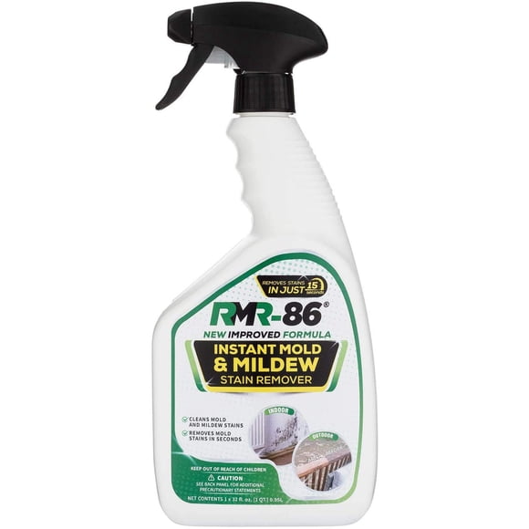 RMR-86 Instant Mold and Mildew Stain Remover Spray - Scrub Free Formula, Bathroom Floor and Shower Cleaner, 32 Fl Oz