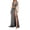 Grey, variant on hotojiny Maxi Dress for Women Beach Vacation Clothes for Women Sleeveless Cut out High Split Long Evening Dress Deep V Ruched Cocktail Dress
