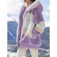 thumbnail image 1 of FOLUNSI Women Plus Size Winter Warm Loose Plush Zip Hooded Jacket Coat, 1 of 2