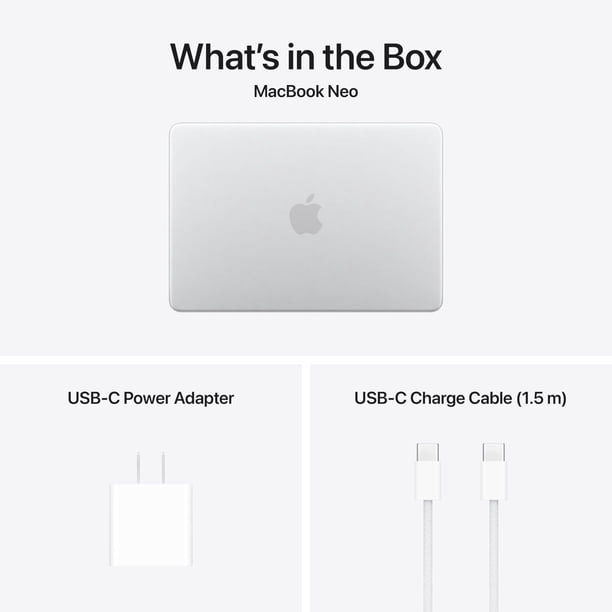 Apple MacBook Neo 13-inch (2026, Silver) - Apple A18 Pro Chip, 8GB