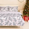thumbnail image 1 of Gogreen Housse de Couette de Noël pour Lit Simple, Ensembles de Literie 3 Pcs en Microfibre Douce et Respirante, Housse de Couette Confortable à Motif, avec Fermeture Éclair (Noix de Noël), 1 of 8