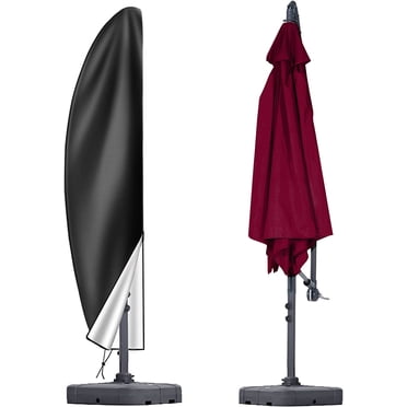 Housse de Parasol de Patio - Housses de Parasol pour Parasols d'Extérieur de 9 Pi à 12 Pi, Imperméables avec Fermeture Éclair - Housse de Parasol d'Extérieur Résistante aux UV, Robuste, Grande