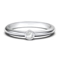 thumbnail image 1 of Classic Bezel Set Birthstone Ring - Cubic Zirconia / White Topaz (April), 1 of 4