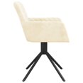 thumbnail image 3 of vidaXL Swivel Dining Chairs 2 pcs Cream Velvet, 3 of 5