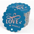 thumbnail image 4 of Inkdotpot 100 Pack Let Love Sparkle Wedding Favor Paper Tags Craft Real Rose Gold Foil Hang Tags, 4 of 6