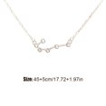 thumbnail image 4 of Ins Constellations Theme Friendship Necklace Rhinestone Comfortable Delicate with Display Card Pendant for Lover Festival Gifts Cancer Silver, 4 of 6