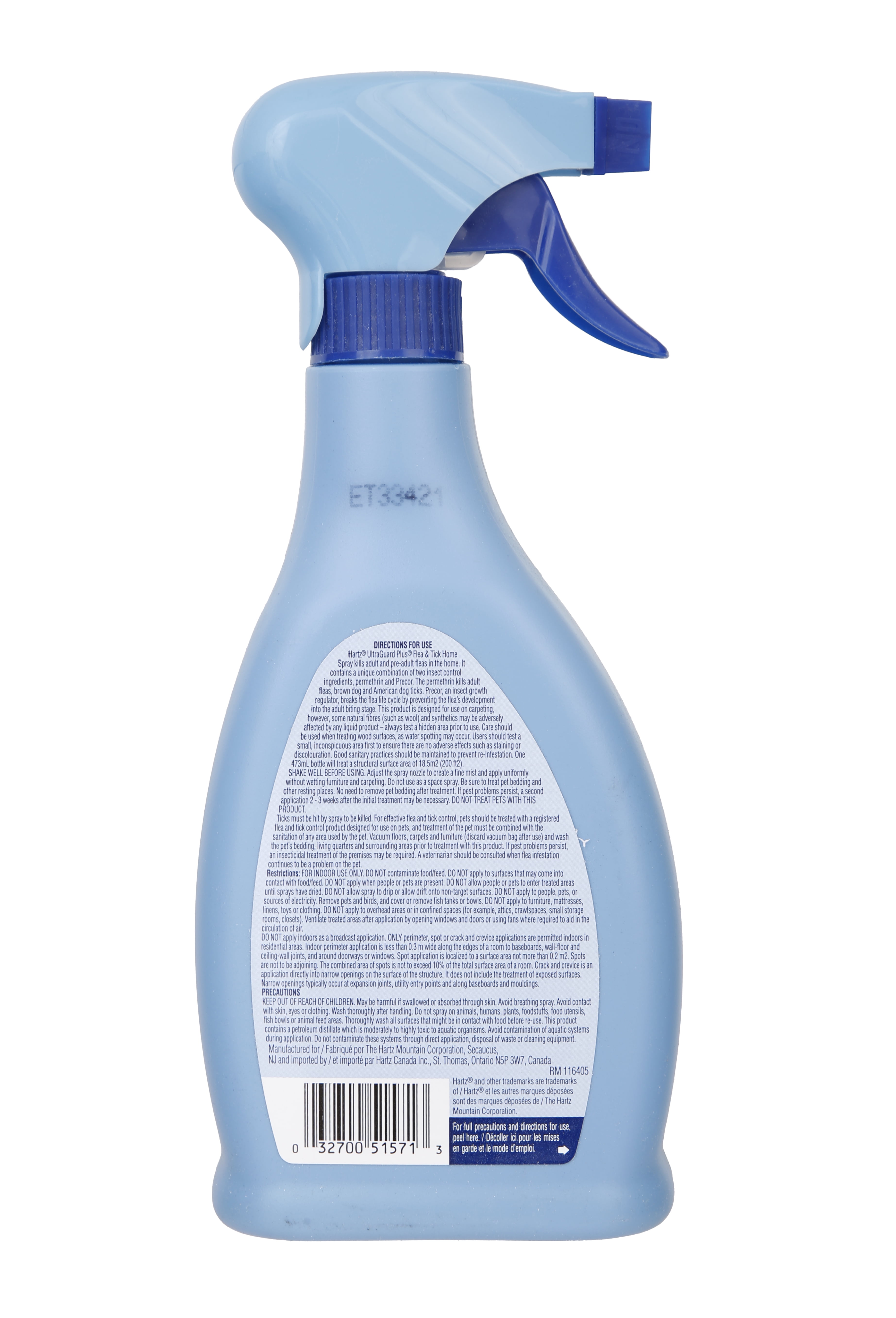 Hartz Ultraguard Plus Vaporisateur pour la Maison Antipuces et Antitiques pour Chiens, 473 ml