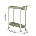 thumbnail image 3 of UsRHHA Table d'Appoint Roulant avec Roues Crème, Table de Bout Mobile Table de Nuit pour Salon Chambre, Chariot de Rangement Gigogne Portable, 3 of 6