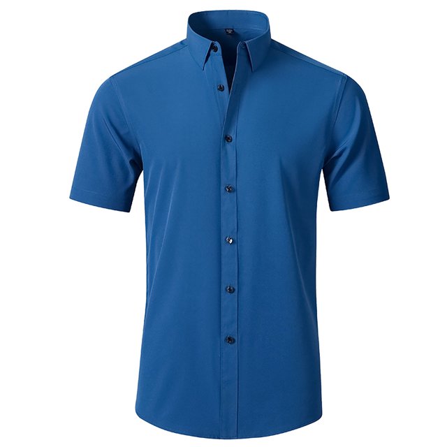 Chemise Habillée de Performance pour Homme à Manches Courtes - Extensible 4 Directions, Infroissable, Décontractée, Boutonnée