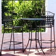 thumbnail image 4 of Sunnydaze Decor Ensemble de Chaise et Table de Bar en Fer Forgé à Volutes pour Extérieur - Noir, 4 of 6