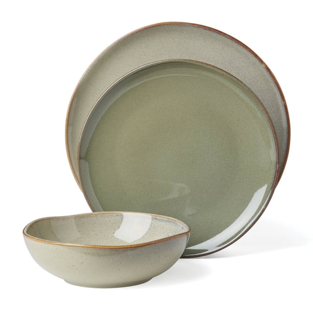 Oneida 365 Organic Shades Green 12-Piece Dinnerware Set - Walmart.ca