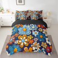 thumbnail image 2 of Ensemble de couette de fleur de fille hippy YST, jumeau, 7 pièces, 1960 Vintage Flowers, Flower Power, 2 of 5