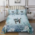 thumbnail image 1 of Erosebridal Cute Cat Coverlet Set Queen, Underwater World Bedding Set, Ocean Animals Decor, 3 Pieces, 1 of 5