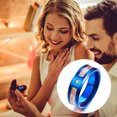 thumbnail image 3 of Baohd Metal Ring Portable Stylish Fashionable Unisex Electroplate Luminous Anti-corrosive Anti-rust Rings Birthday Gift Size 12, 3 of 7