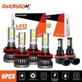 thumbnail image 1 of 6pcs For Nissan Rogue 2014-2020 H11 LED Headlight Bulbs LED High Low Beam Fog Light 6000K, 1 of 1