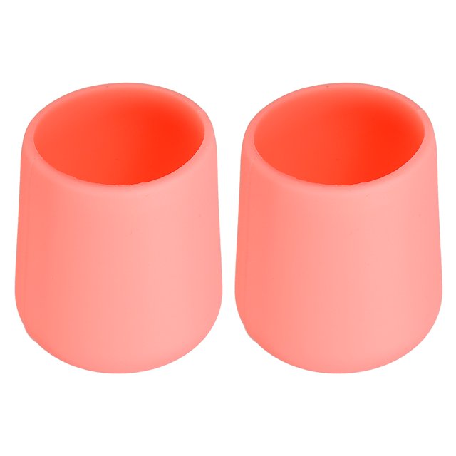Unique Bargains 2 Pcs Silicone Fishing Rod Butt Cushion Protector Cap, Small, Pink