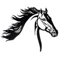 thumbnail image 1 of Metal Black Wall Decor Running Horse Head, 1 of 3