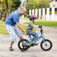 thumbnail image 4 of Costway 14" Kids Training Bike with Removable Training Wheels Pneumatic Tires Navy, 4 of 10