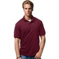 thumbnail image 1 of Hanes Cotton-Blend Men`s Jersey Polo, XL, Maroon, 1 of 7