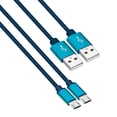 thumbnail image 1 of [2 Pack] Micro USB Cable 2FT, ROFAY USB A Male to Micro USB Sync Charging Android Phone Charger Cable Compatible with PS4, Galaxy S7 Edge/S7/S6,Note 5 4, Blue, 1 of 6